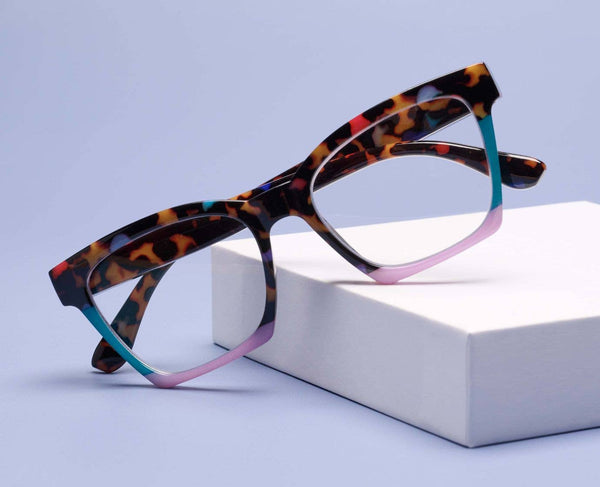 Peepers - Birdie (Blue Light): Blonde Tortoise Colorblock / Reading / 3.00