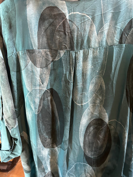 Designed Turquoise Sequin Pocket Top