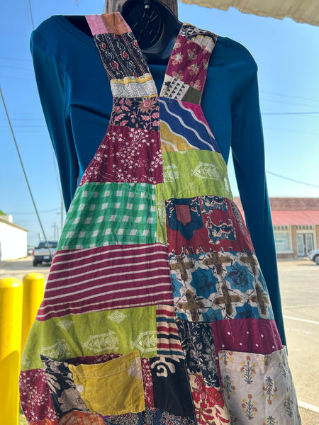 PATCHWORK OVERALLS