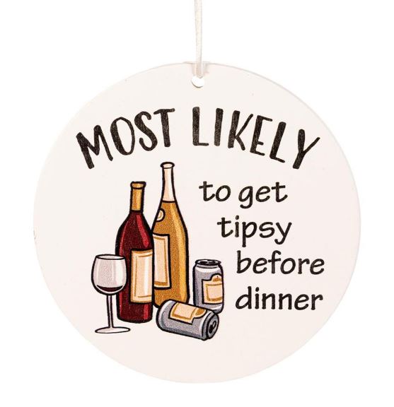 Fall Hanging Decor Wood "Most Likely to" Asst of 10