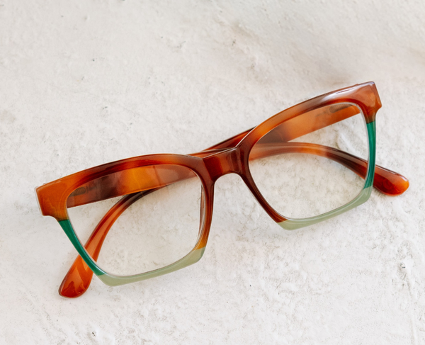 Birdie (Blue Light): Blonde Tortoise Colorblock/ 1.75