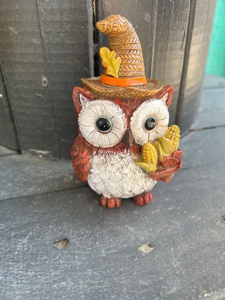 TABLE DECOR RESIN FOX/OWL 5"H