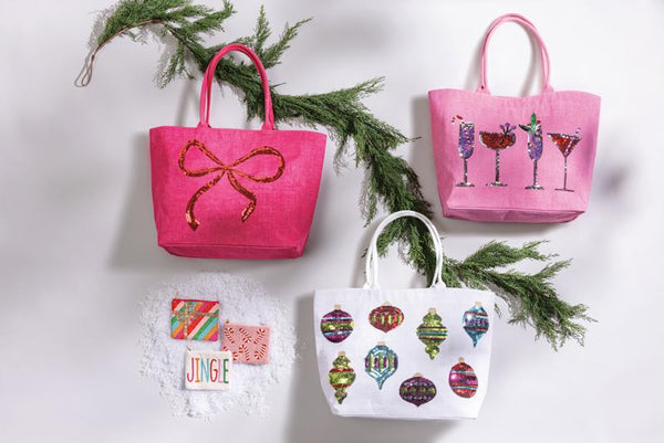 HOLIDAY SPAKLE TOTES (6 STYLES)