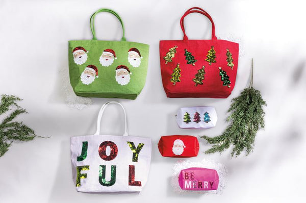 HOLIDAY SPAKLE TOTES (6 STYLES)