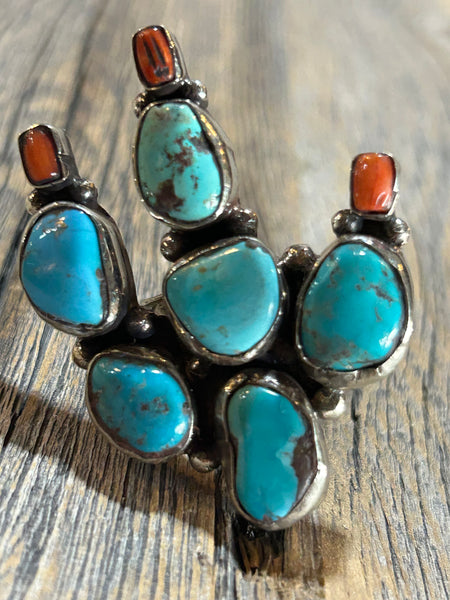 TURQUOISE CACTUS RING