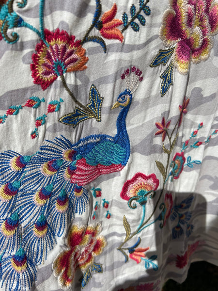 GERDINE CAMO MIDI DRESS