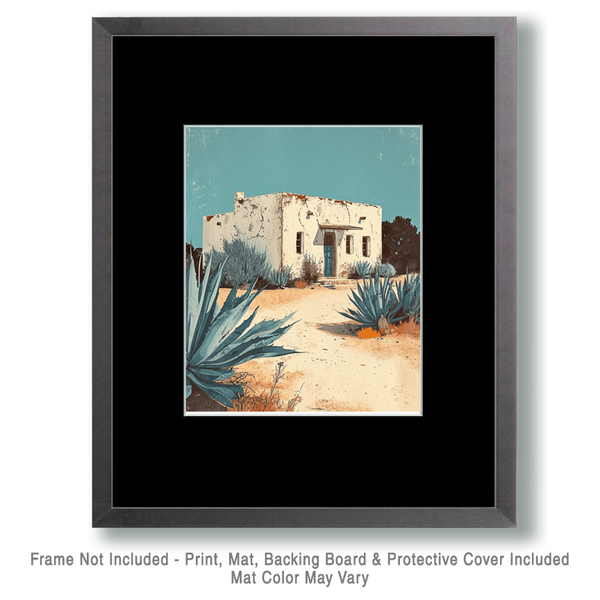 Mowbi - Vintage Southwest New Mexico Prickly Pear Cactus 8"x10" Art Print