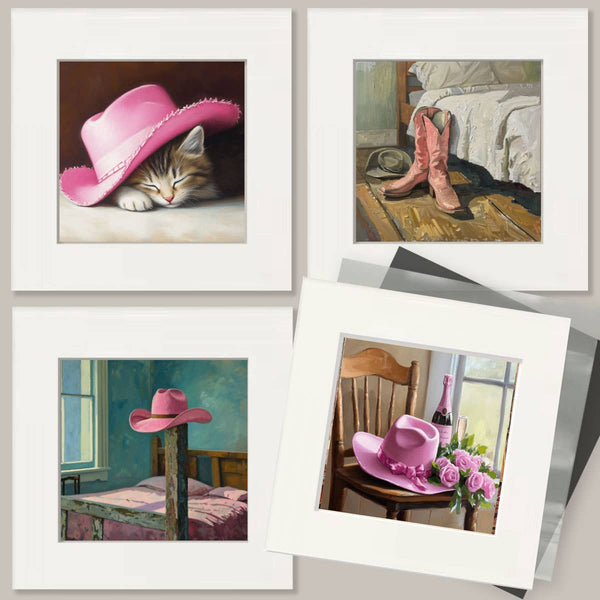 Mowbi - Three Cowgirls #1 - Wall Art Print - Coastal Cowgirl Couture - 8"x10" Artwork - 11"x14" Matte
