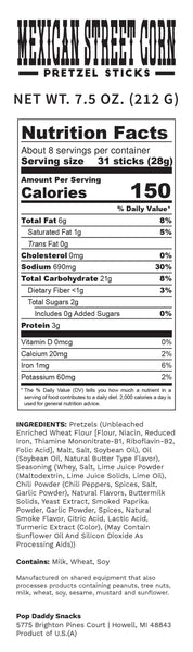 Mexican Street Corn Seasoned Pretzels 7.5oz