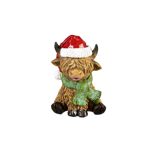 Holiday Resin Highland Cow- 3 Styles