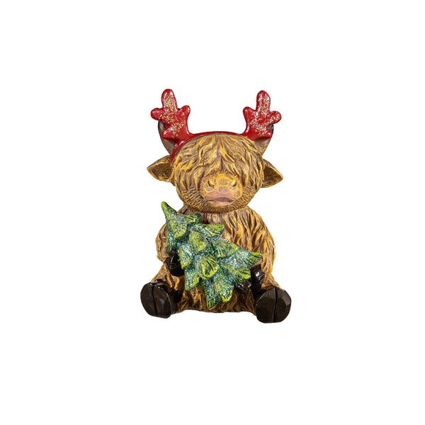 Holiday Resin Highland Cow- 3 Styles