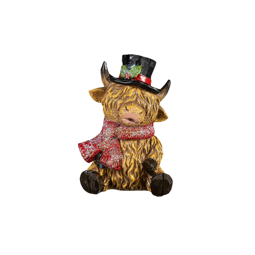 Holiday Resin Highland Cow- 3 Styles
