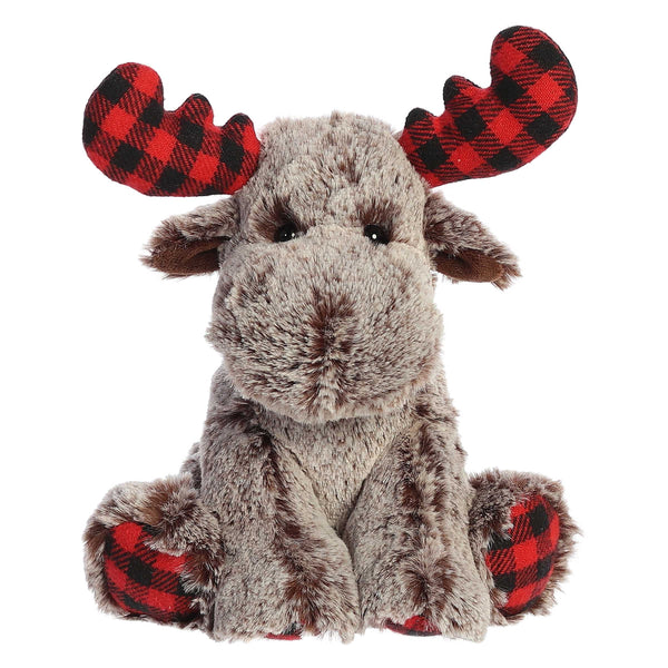 9" Buffalo Plaid Moose