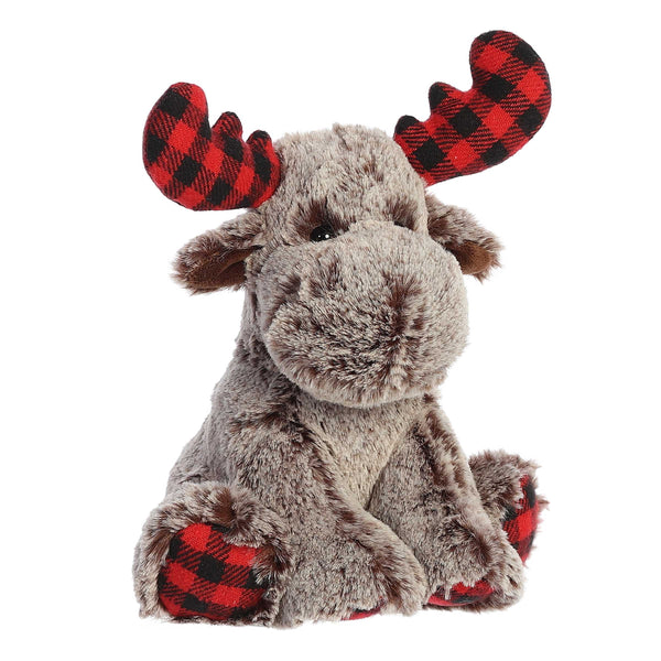 9" Buffalo Plaid Moose