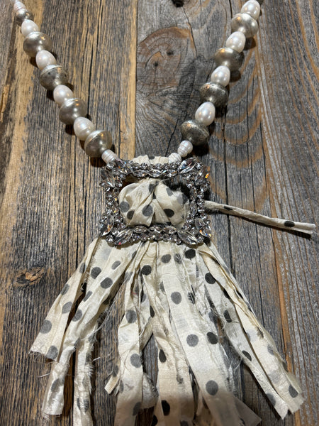 Polka Dot Pearl Necklace