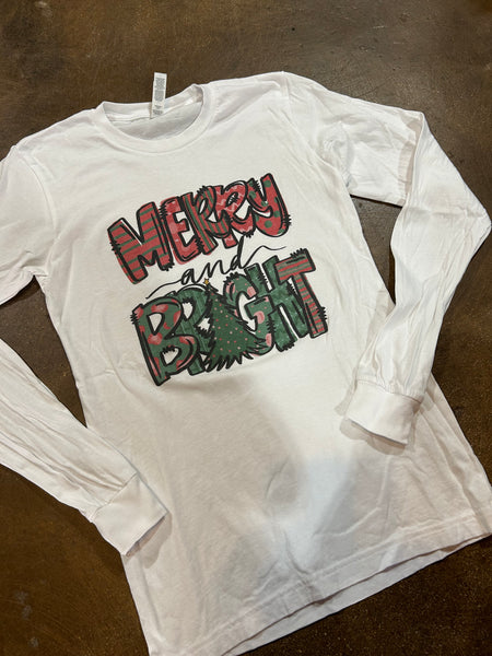 MERRY & BRIGHT LONG SLEEVE TEE