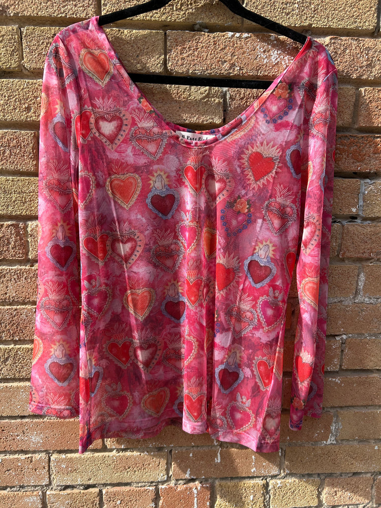 HEART MESH TOP