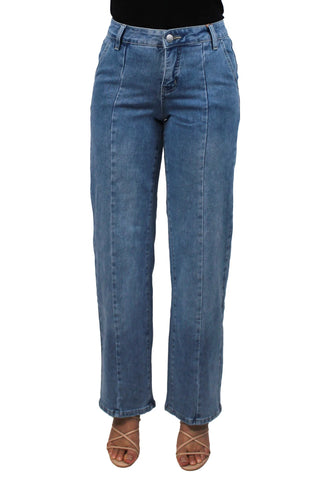Mid Rise Wide Leg Jeans