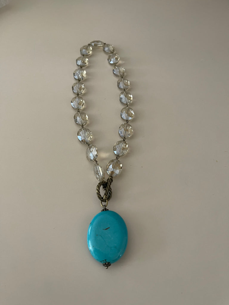 SMOKEY QUARTZ TURQUOISE NECKLACE