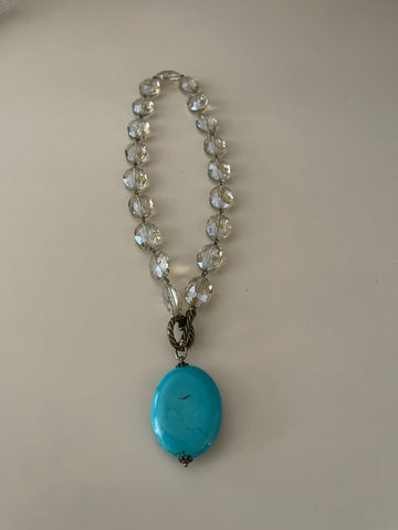 SMOKEY QUARTZ TURQUOISE NECKLACE