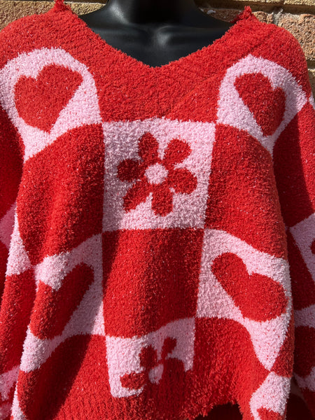 HEART & FLOWER SWEATER
