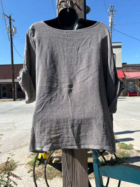 Frayed Gauze Top