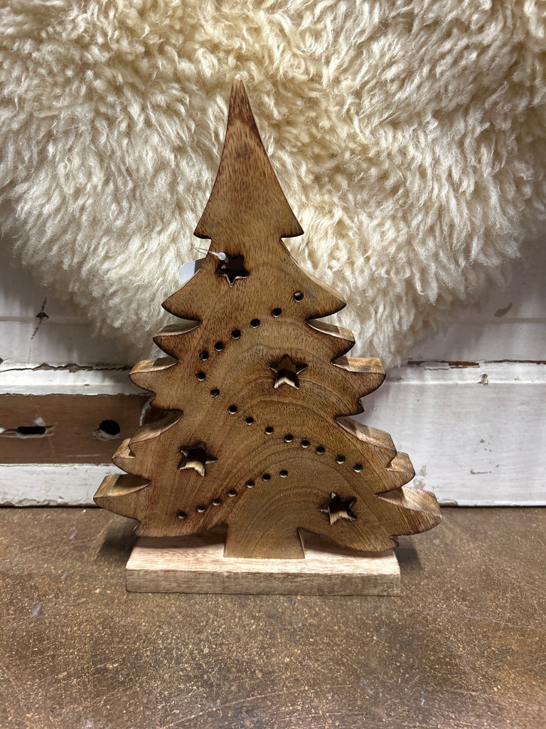 Heartfelt cheer table decor wood tree
