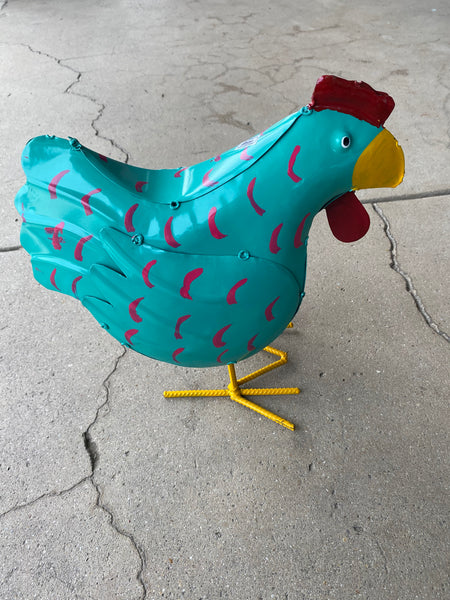 Small Metal Chickens 13"