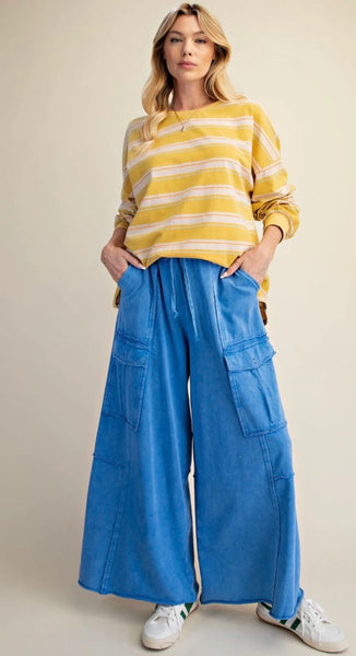 Feeling Good Utility Wide Leg Terry Pants