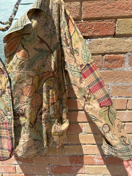 Reversible Floral/Flannel Jacket