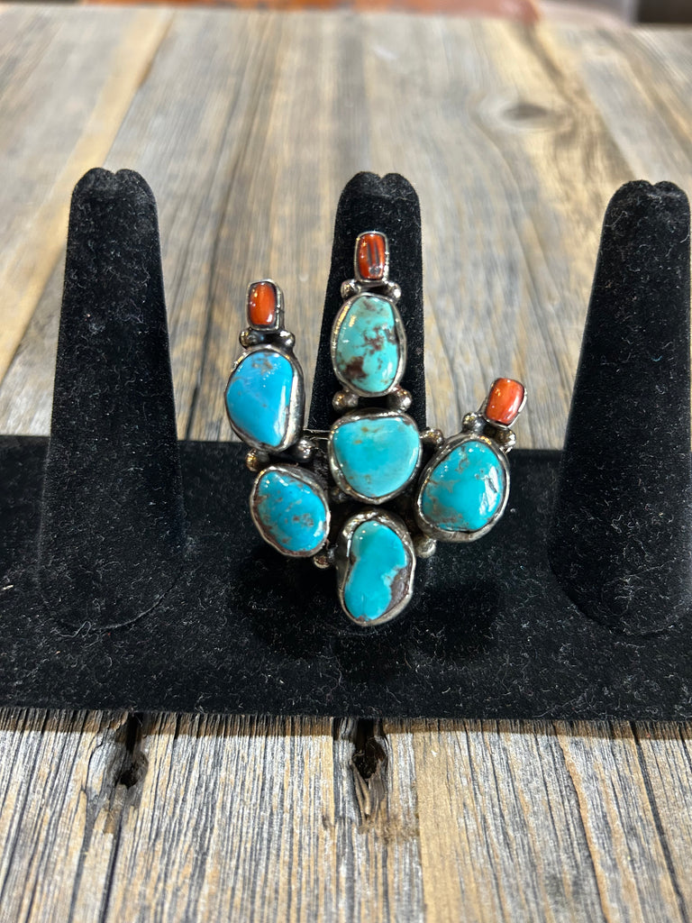 TURQUOISE CACTUS RING
