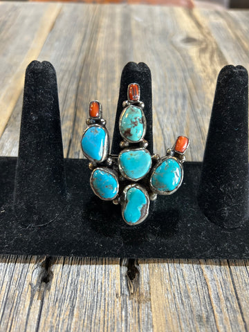 TURQUOISE CACTUS RING