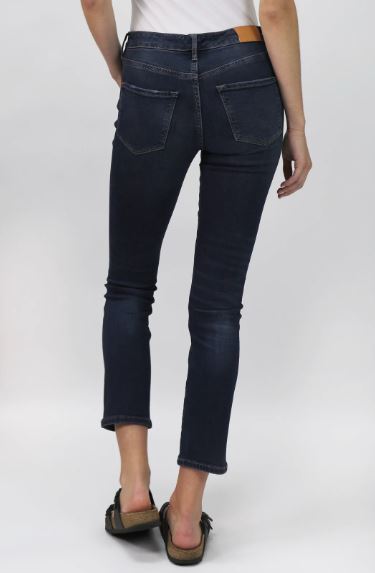 BLAIRE HIGH RISE ANKLE SLIM STRAIGHT JEANS MUNICH