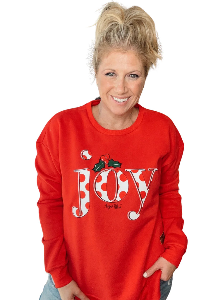 Polka Dot Joy Red High Low Pullover