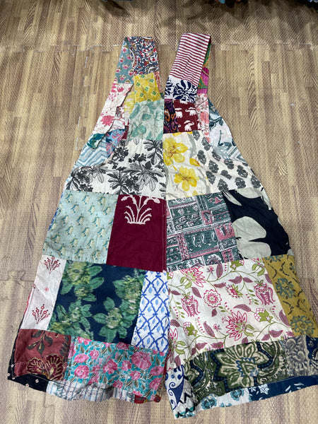 PATCHWORK SHORT ROMPER