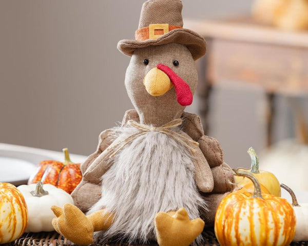Harvest Blossom Table Décor Fabric Turkey, 12"H