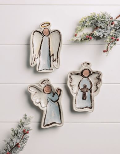 ANGEL WITH CROSS TIDBIT DISH 3 STYLES