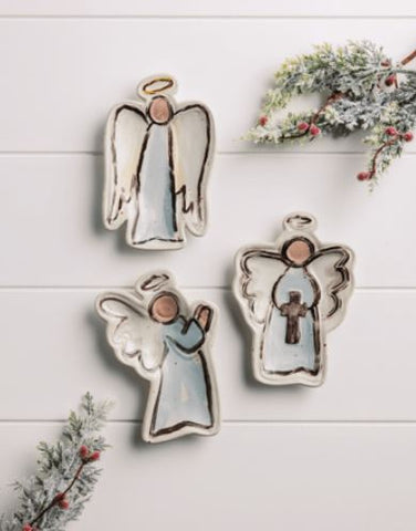 ANGEL WITH CROSS TIDBIT DISH 3 STYLES