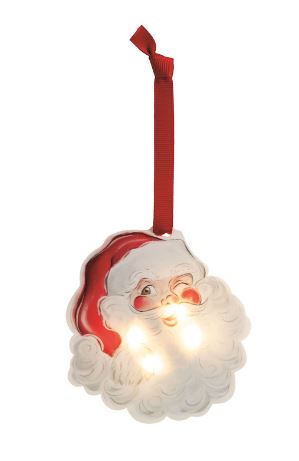 ACRYLIC LED SANTA ORNAMENT