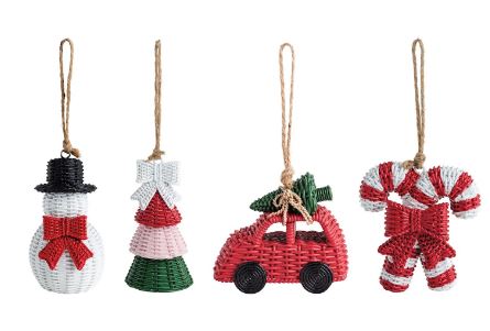 Resin Wicker Ornaments