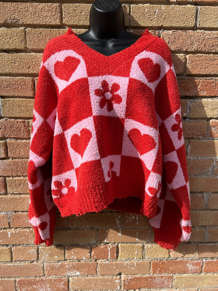 HEART & FLOWER SWEATER