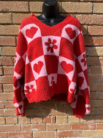 HEART & FLOWER SWEATER