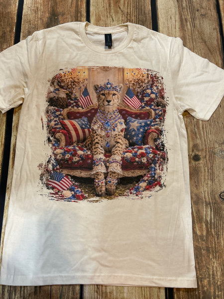 PATRIOTIC CHEETAH TEE