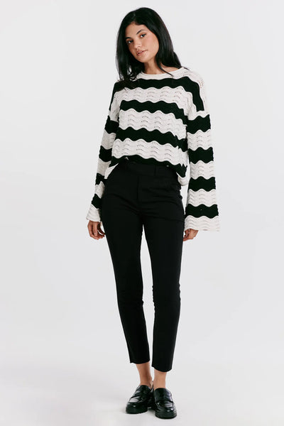 MONICA HIGH RISE CROPPED SKINNY LEGGING BLACK