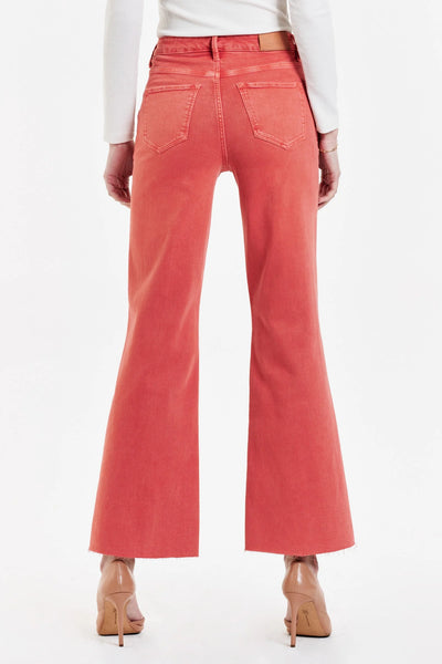 FIONA SUPER HIGH RISE WIDE LEG JEANS PERSIMMON