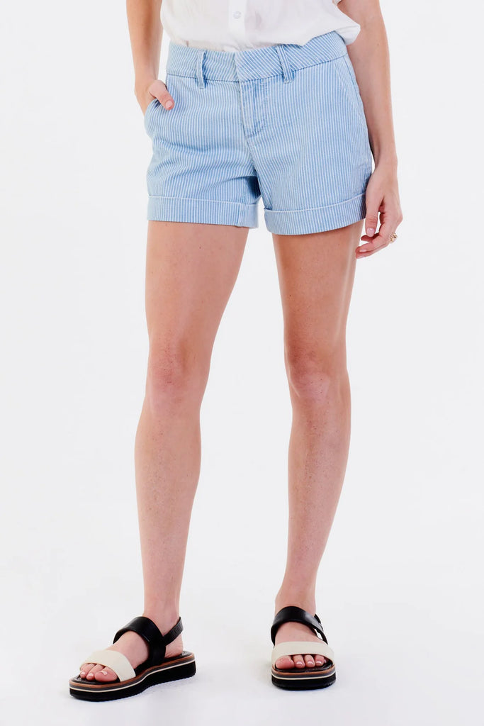 NORTH HAMPTON HIGH RISE SHORTS RAILROAD STRIPES