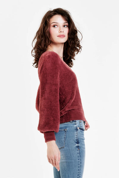 VALLI PLUSH SWEATER WITHERED ROSE