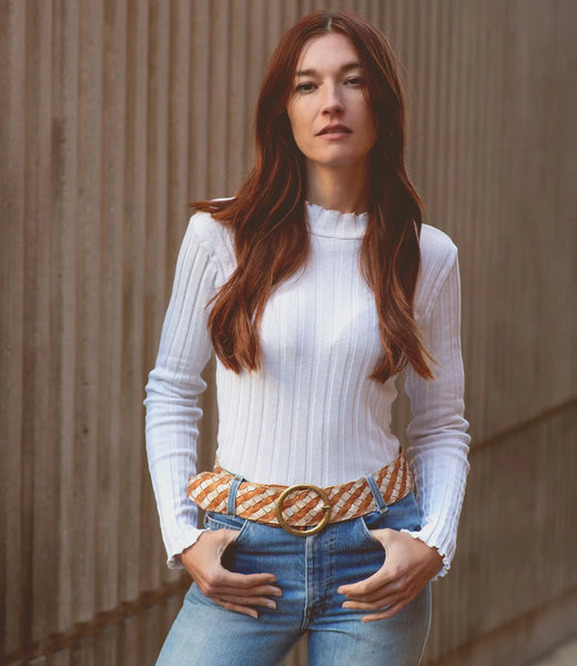 Tan Rustic Nectar Lux Dreamweaver Leather Belt