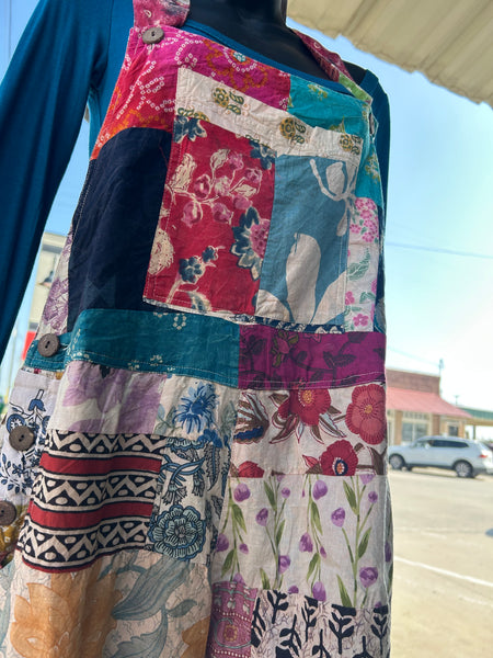 PATCHWORK OVERALLS