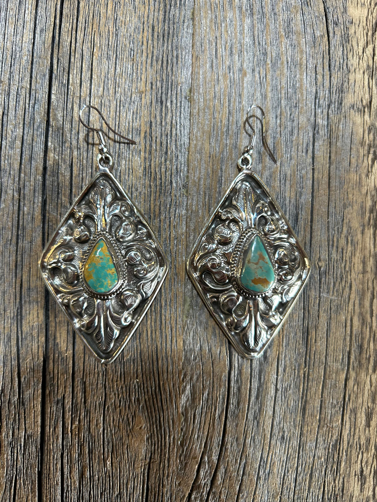 TURQUOISE SILVER EARRINGS
